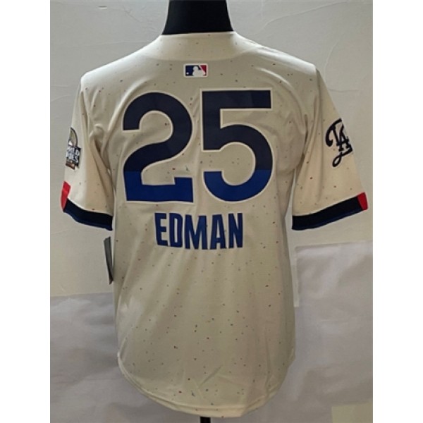 LA.Dodgers #25 Tommy Edman Stitched Jersey