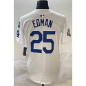 LA.Dodgers #25 Tommy Edman White-1 Stitched Jersey