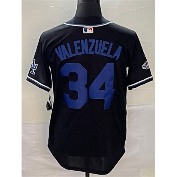 LA.Dodgers #34 Toro Valenzuela Black-2 Stitched Jersey