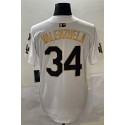 LA.Dodgers #34 Toro Valenzuela White-2 Stitched Jersey