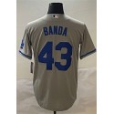 LA.Dodgers #43 BANDA Gray Stitched Jersey