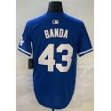 LA.Dodgers #43 BANDA Royal Stitched Jersey