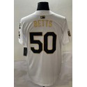 LA.Dodgers #50 Mookie Betts White-2 Sttiched Jersey