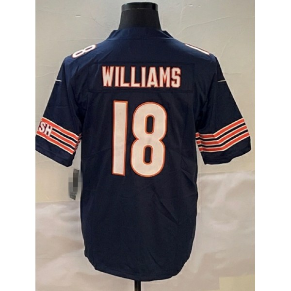 C.Bears #18 Caleb Williams Navy Stitched jersey