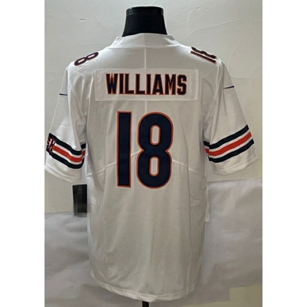 C.Bears #18 Caleb Williams White-1 Stitched jersey