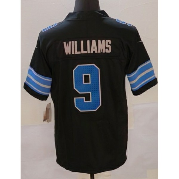 D.Lions #9 Jameson Williams Black F.U.S.E. Stitched jersey