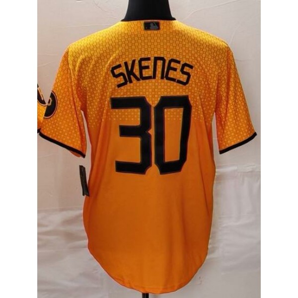 P.Pirates #30 Paul Skenes Gold City Connect Stitched Jersey