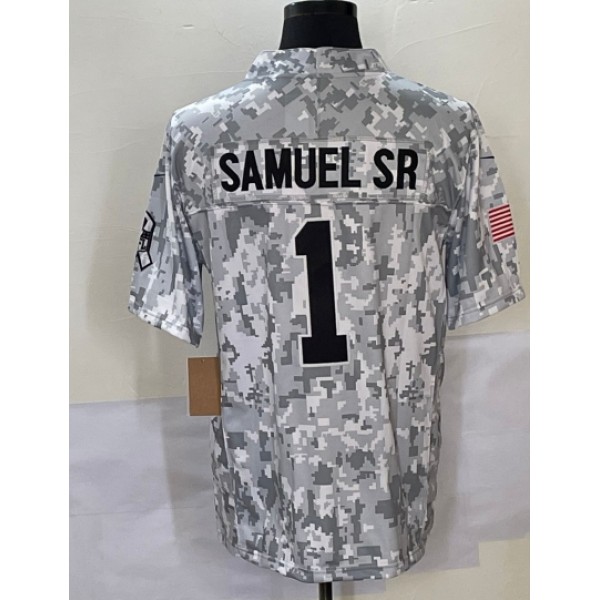 SF.49ers #1 Deebo Samuel SR Arctic Camo F.U.S.E. Stitched jersey