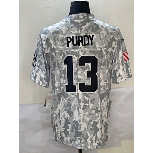 SF.49ers #13 Brock Purdy Arctic Camo F.U.S.E. Stitched jersey