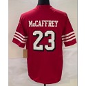 SF.49ers #23 Christian McCaffrey Red Stitched jersey