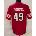 SF.49ers #49 Faithful F.U.S.E. Red Stitched Jersey