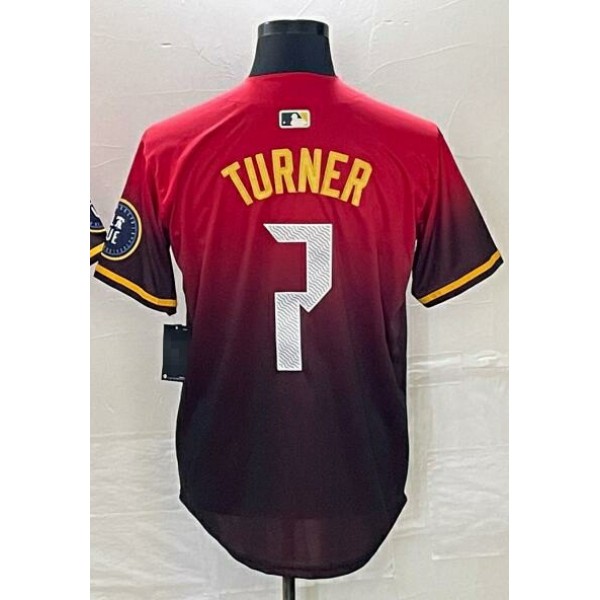 P.Phillies #7 Trea Turner Red-4 City Connect Stitched Jersey