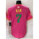 SD.Padres #7 Ha-Seong Kim Pink Stitched Jersey