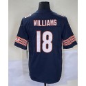 C.Bears #18 Caleb Williams Blue Stitched jersey