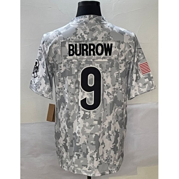 C.Bengals #9 Joe Burrow Arctic Camo F.U.S.E. Stitched jersey