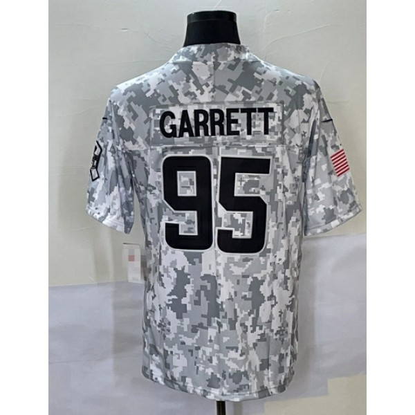 C.Browns #95 Myles Garrett Arctic Camo F.U.S.E. Stitched jersey