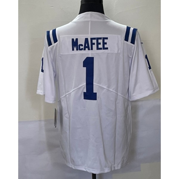 IN.Colts #1 Pat Mcafee White Stitched Jersey