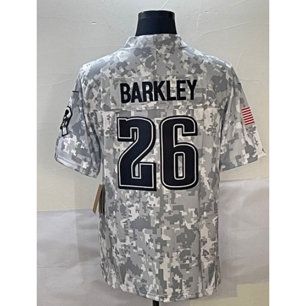 P.Eagles #26 Saquon Barkley Arctic Camo F.U.S.E. Stitched jersey