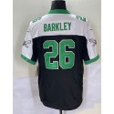 P.Eagles #26 Saquon Barkley Black White Stitched jersey