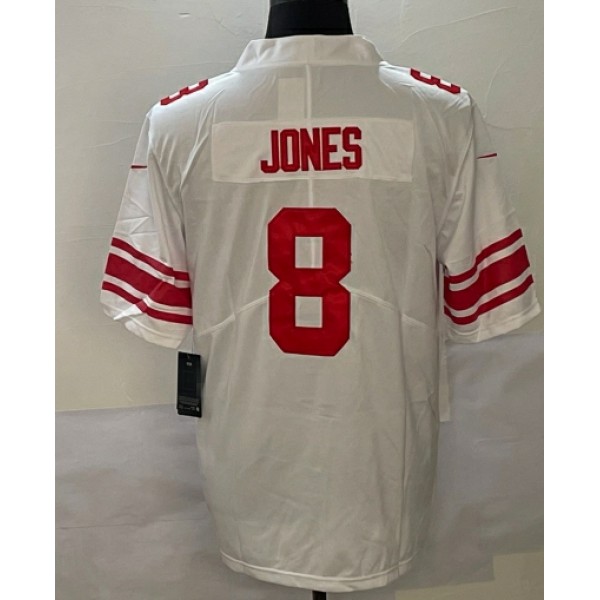 NY.Giants #8 Daniel Jones White-1 Stitched jersey