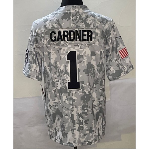 NY.Jets #1 Sauce Gardner F.U.S.E. Arctic Camo Stitched jersey