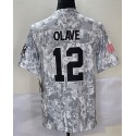 NO.Saints #12 Chris Olave Arctic Camo F.U.S.E. Stitched jersey