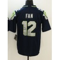 S.Seahawks #12 Fan Blue Stitched Jersey