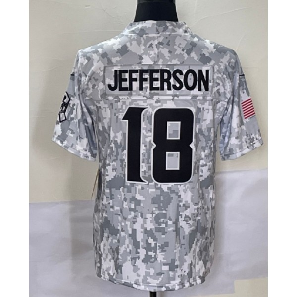 MN.Vikings #18 Justin Jefferson Arctic Camo F.U.S.E. Stitched jersey